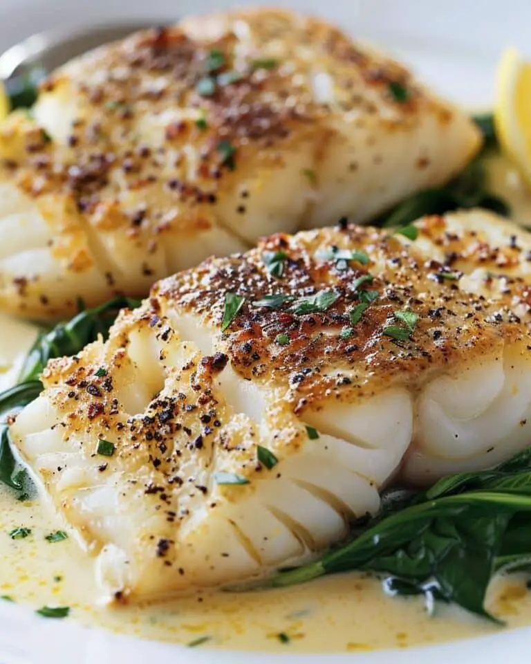 Baked Cod in Coconut Lemon Cream Sauce