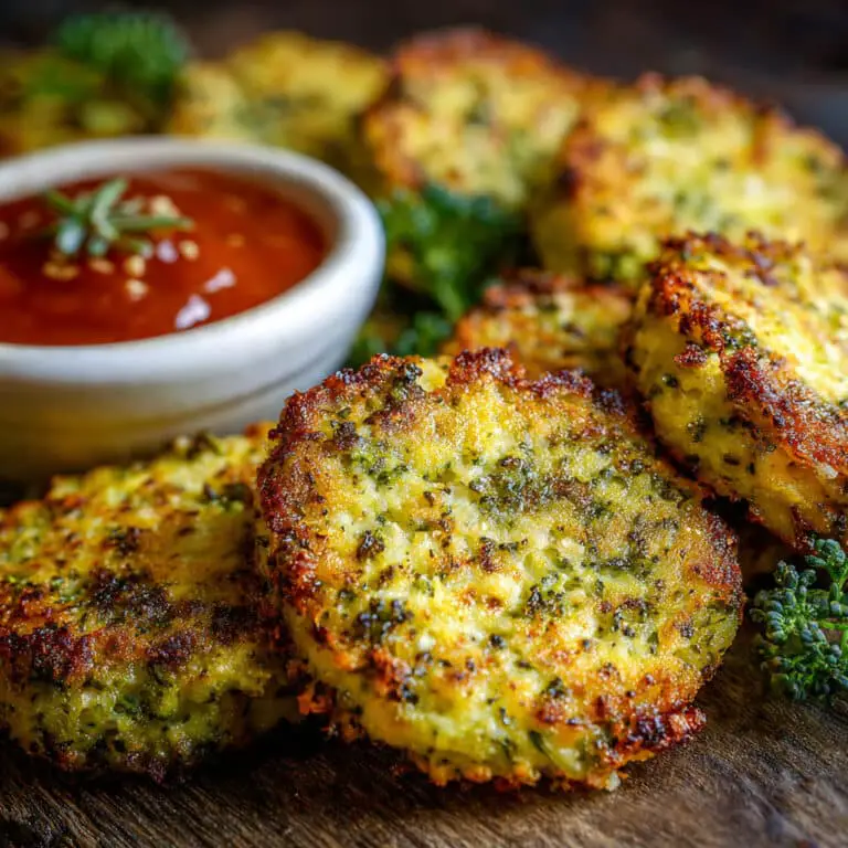 Low-Carb Crispy Broccoli Cheese Rounds