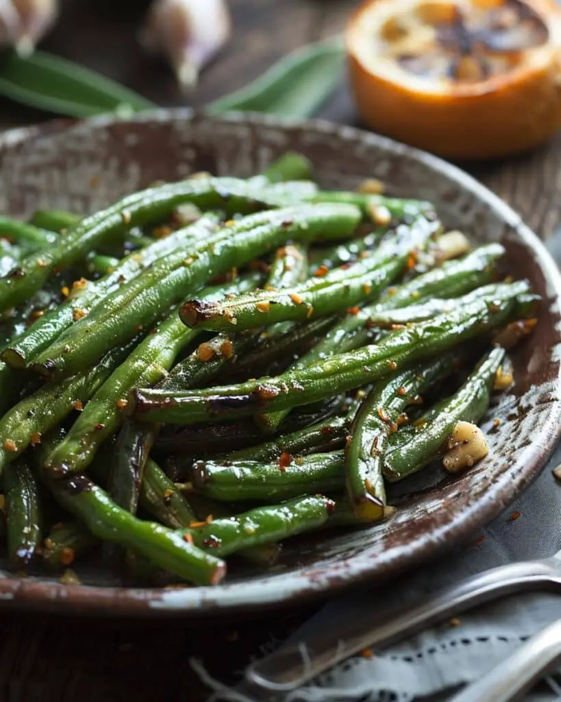 Roasted Garlic Green Beans