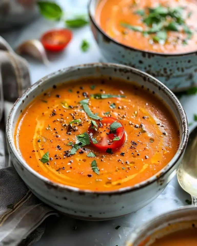 Creamy Roasted Tomato and Garlic Soup