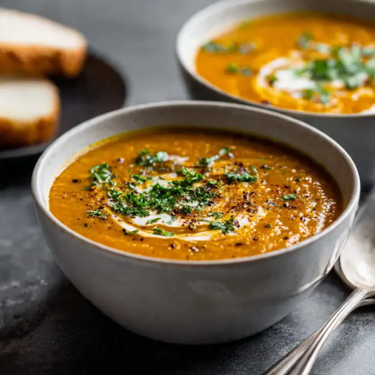 Spiced Carrot and Lentil Soup
