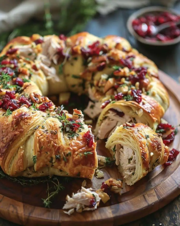 Savory Turkey and Cranberry Crescent Ring