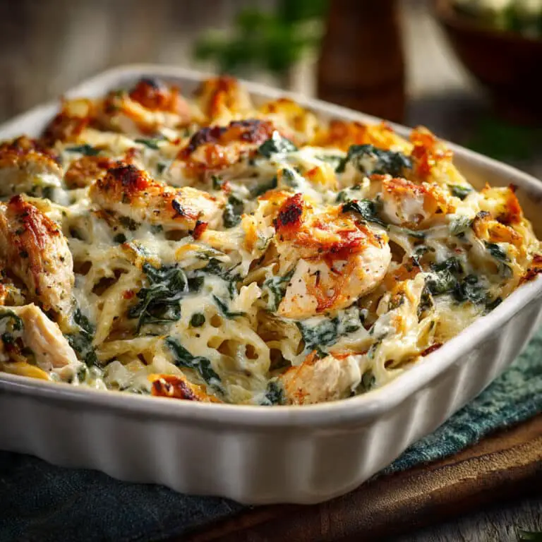 Chicken and Spinach Casserole with Cream Cheese