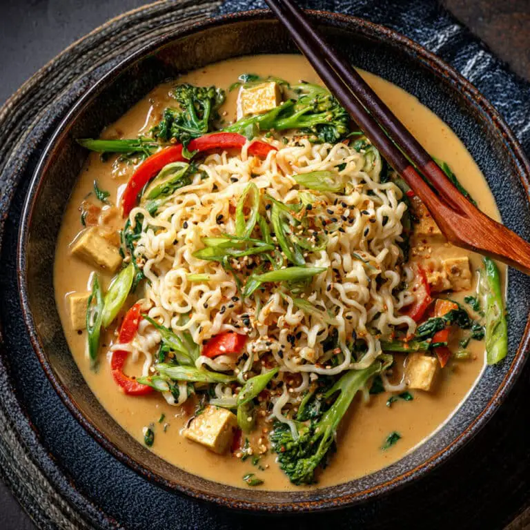 Creamy Vegetarian Peanut Miso Ramen