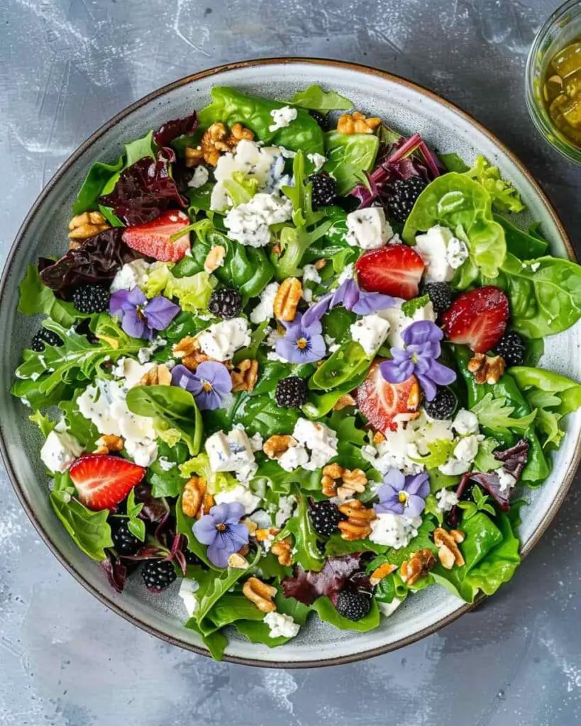 Tasty Easter Spring Salad with Goat Cheese