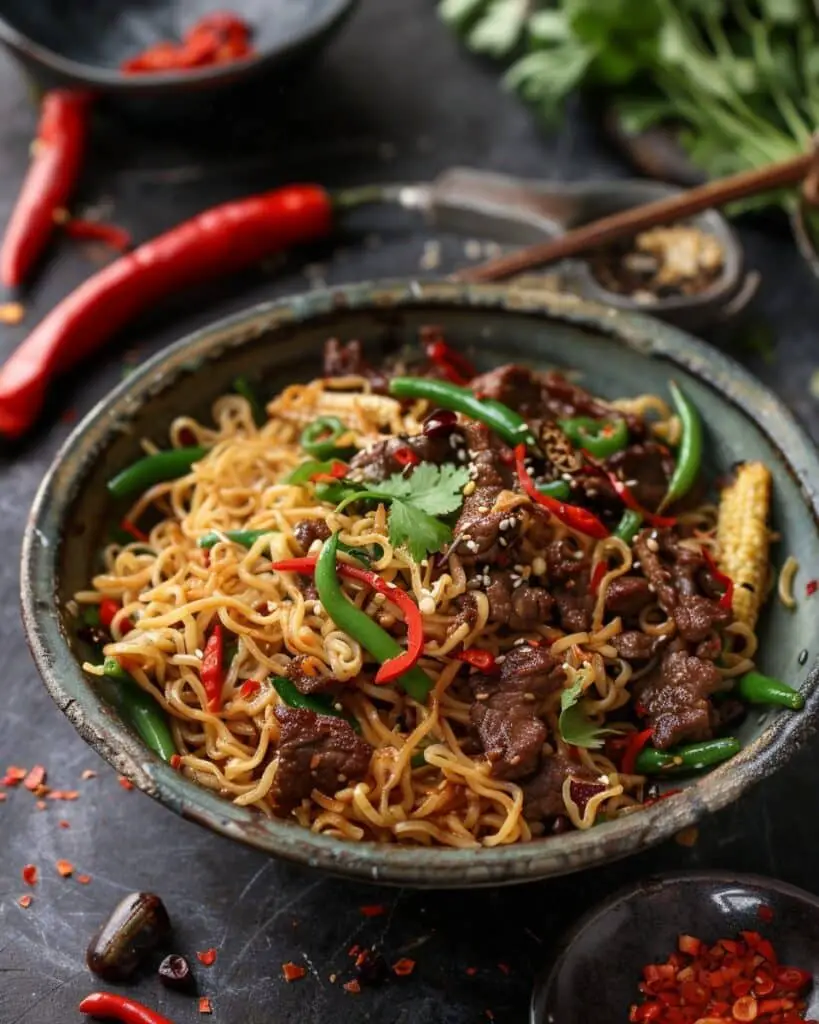 Chili Crisp Beef Noodles