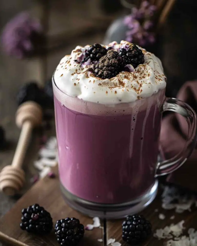 Salted Honey Latte with Blackberry Cold Foam