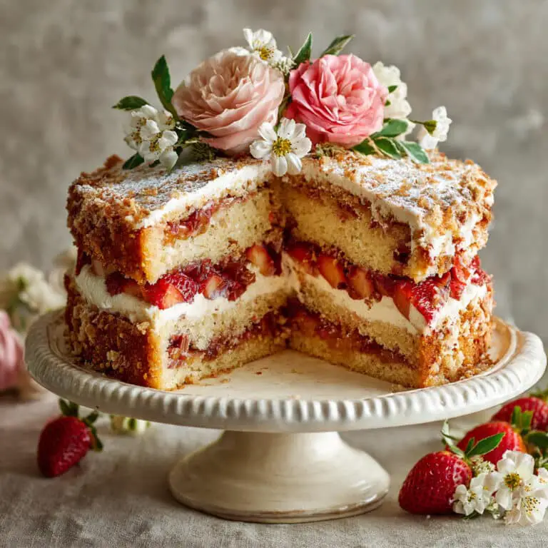 Strawberry Rhubarb Cake
