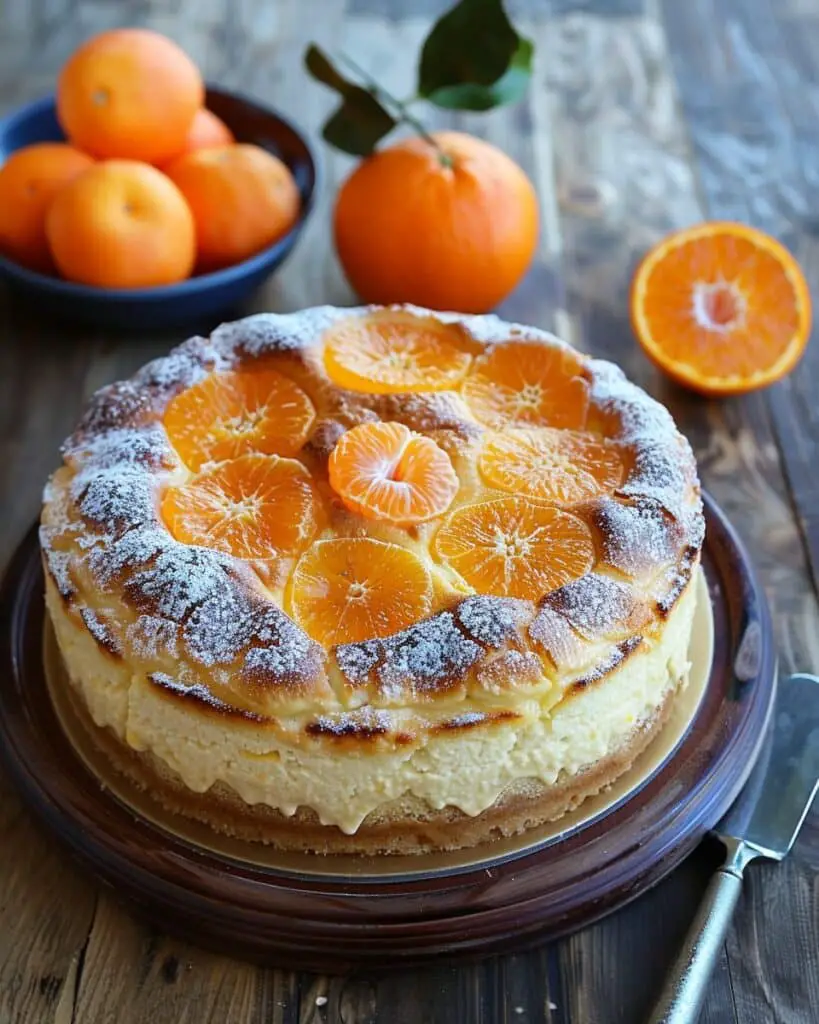 Mandarin Oranges Basque Cheesecake