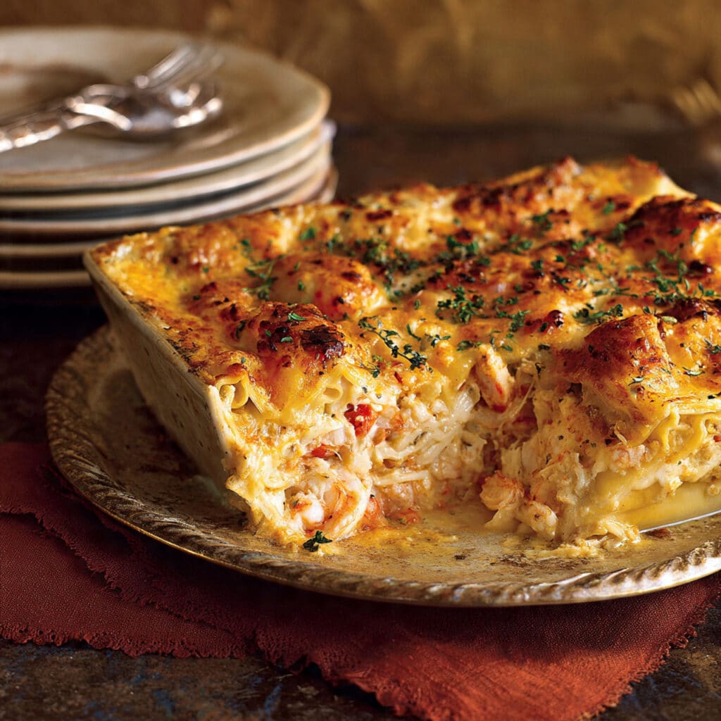 Irresistible Crab and Shrimp Seafood Lasagna