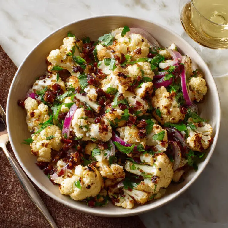 Mediterranean Marinated Cauliflower Salad