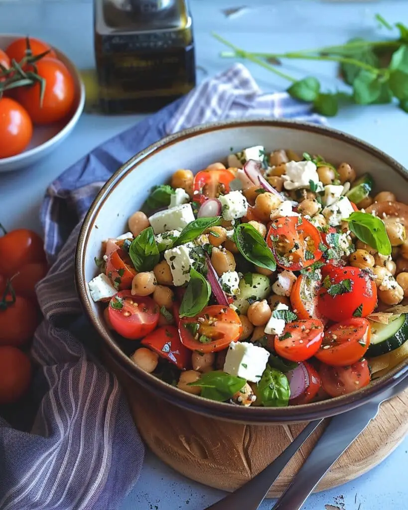 Roasted Chickpea, Tomato & Feta Salad with Za’atar