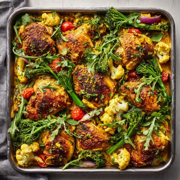 Sheet Pan Curry Chicken and Vegetables