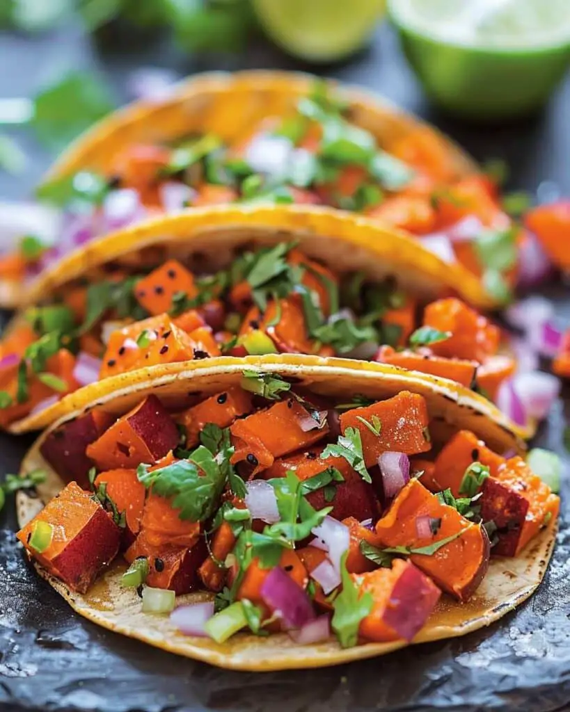 Fiery Buffalo Sweet Potato Tacos