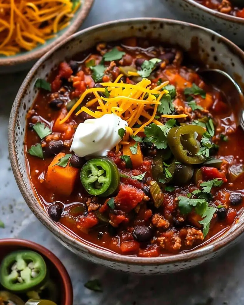Slow Cooker Sweet Potato Black Bean Chili