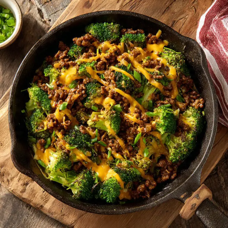 Keto Hamburger Broccoli Skillet