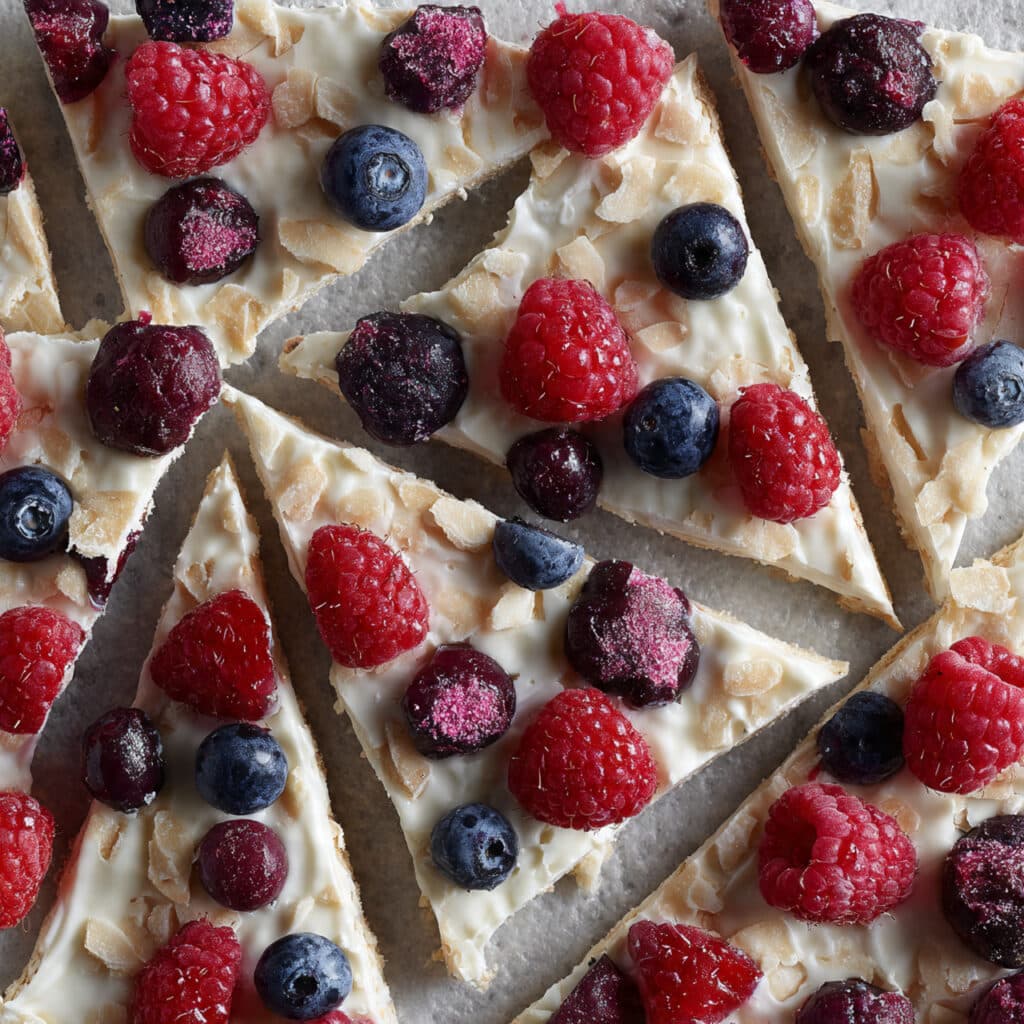 Frozen Yogurt Bark with Berries