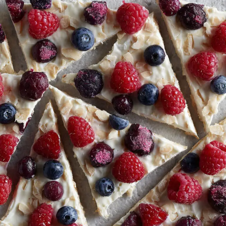 Frozen Yogurt Bark with Berries