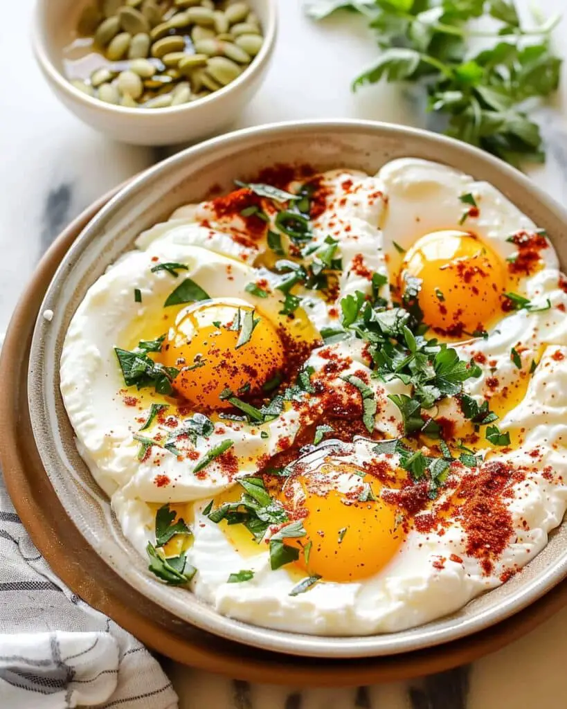 Cilbir (Turkish Eggs in Yogurt)