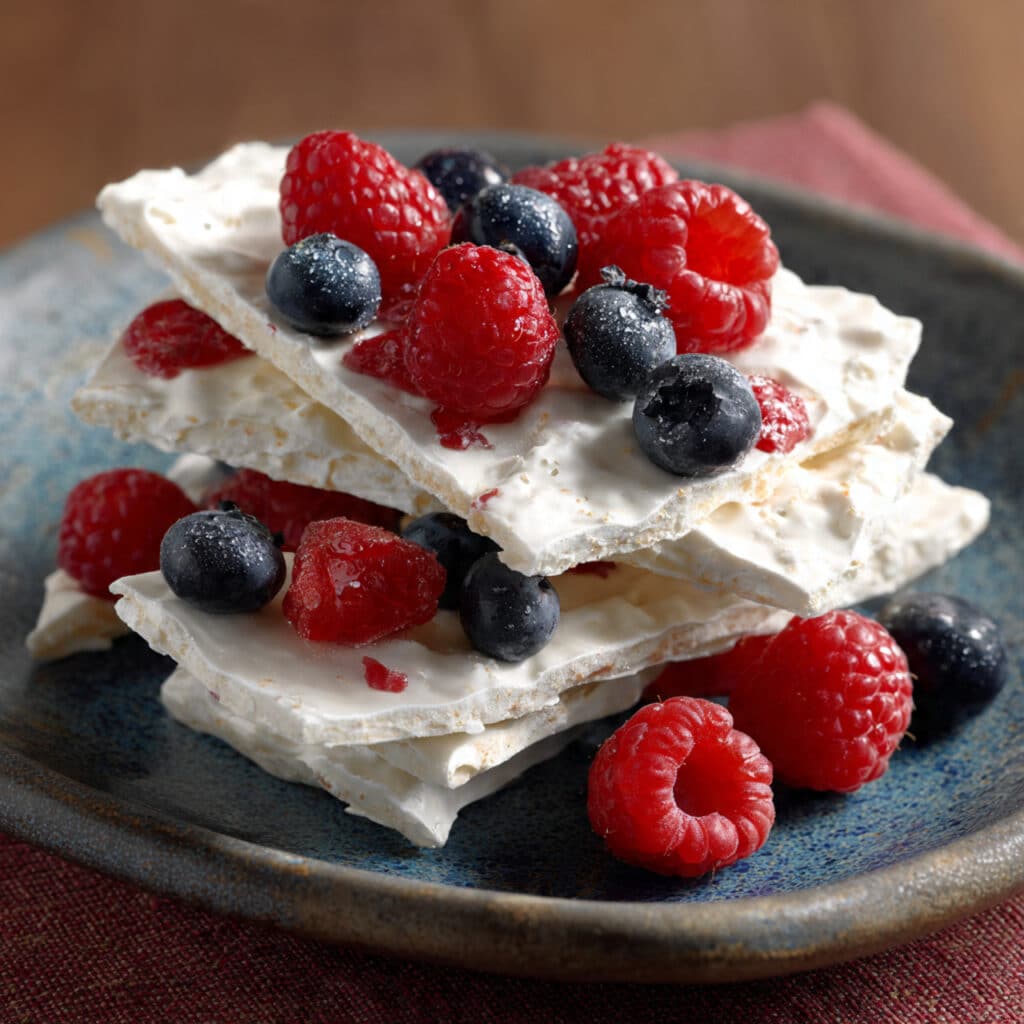 Frozen Yogurt Bark with Berries - Cooked by Maya