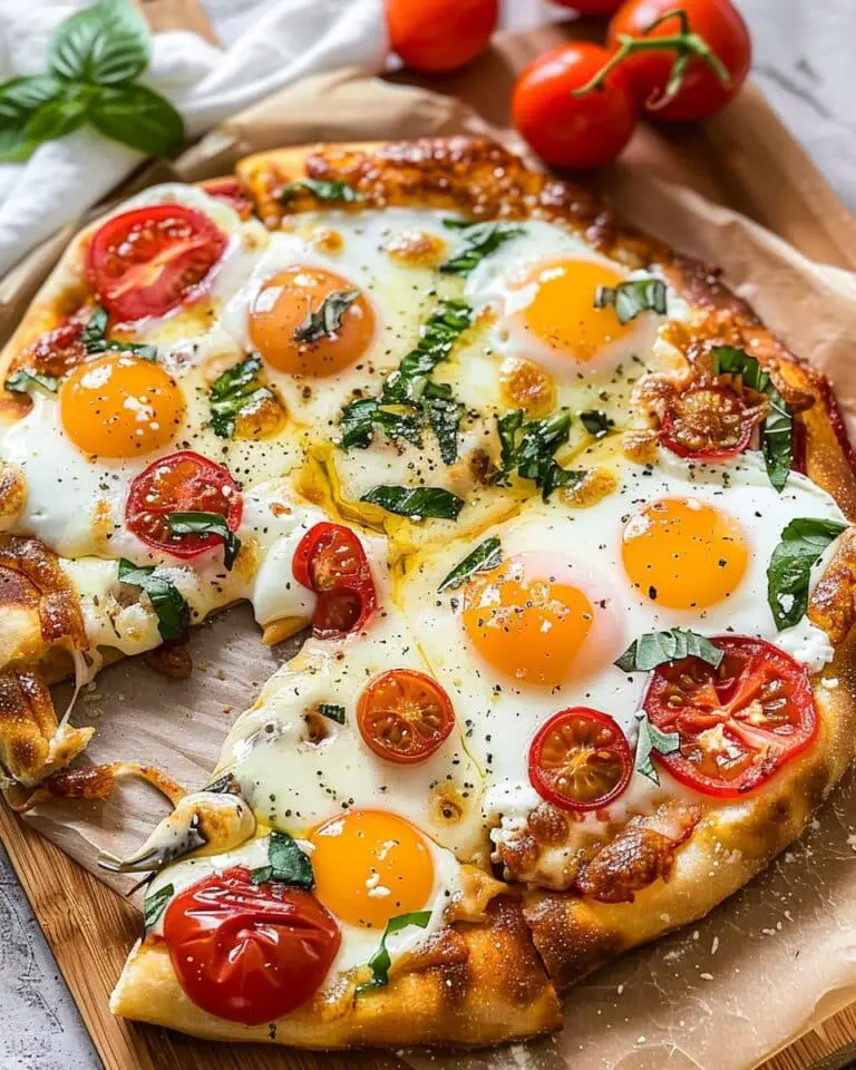 Egg & Tomato Breakfast Pizza