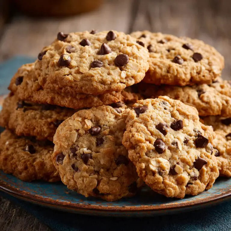 5-Ingredient Peanut Butter Oatmeal Chocolate Chip Cookies