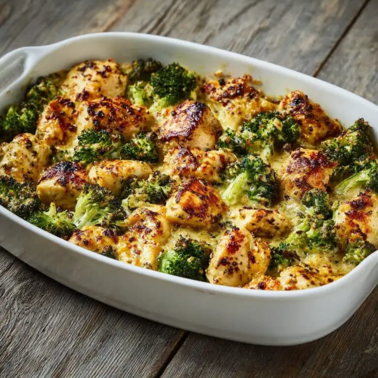 Irresistible Honey Mustard Chicken and Broccoli Bake