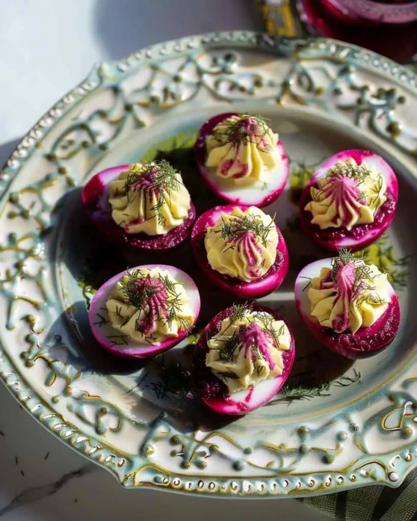 Beet Pickled Deviled Eggs