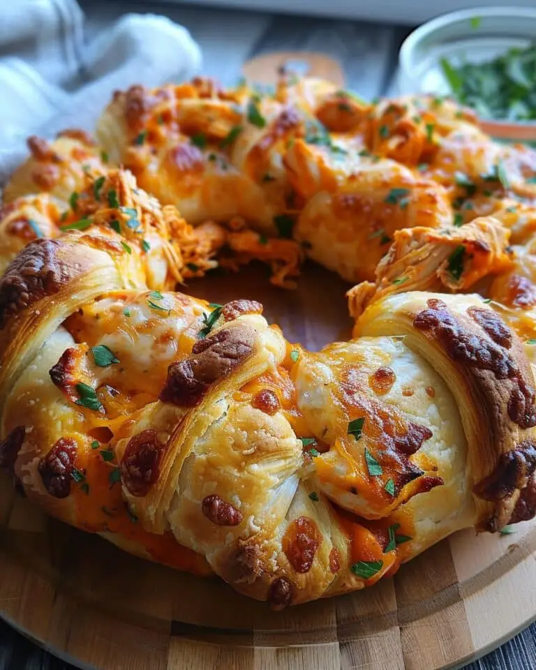 Spicy Buffalo Chicken Crescent Ring