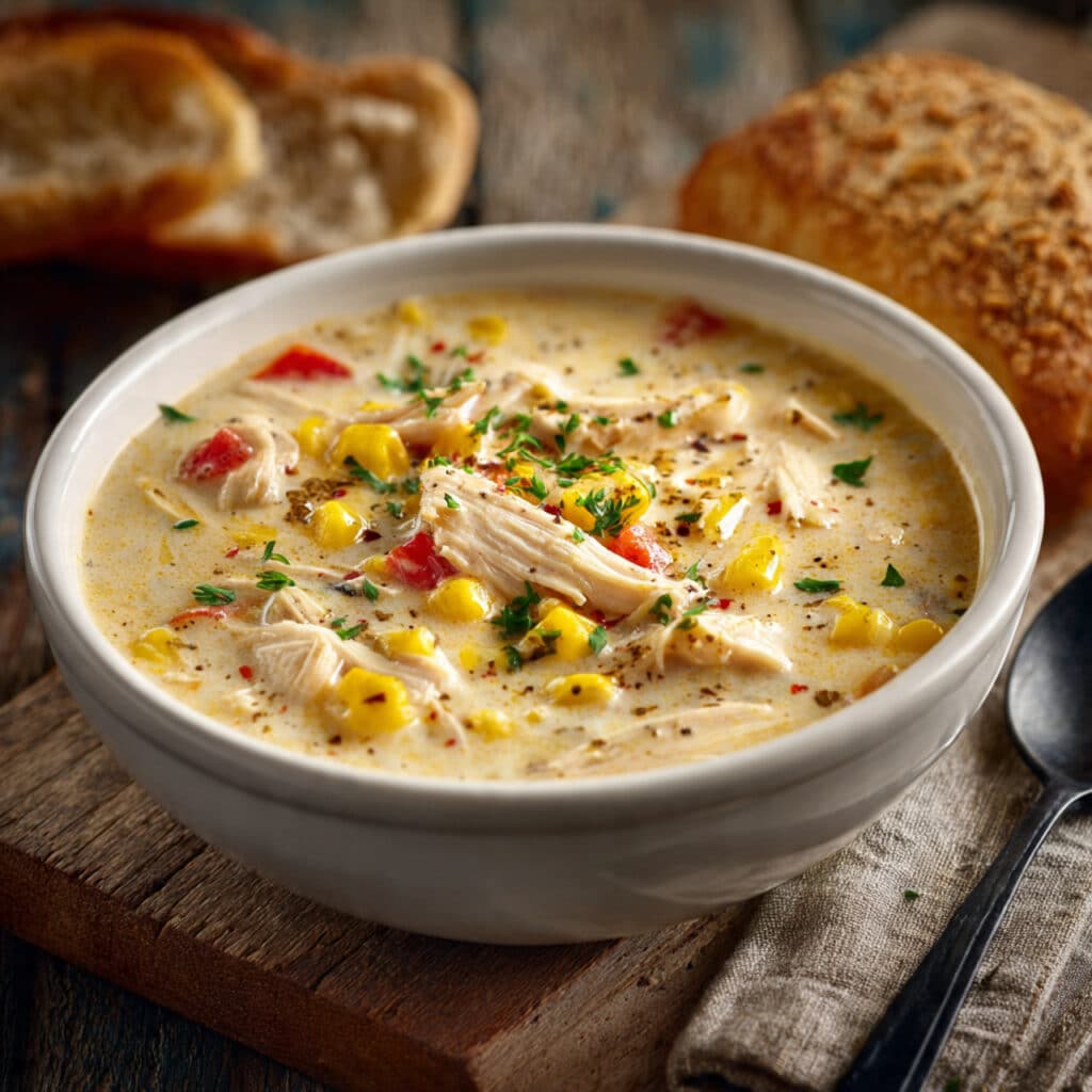 Creamy Chicken Corn Chowder Soup