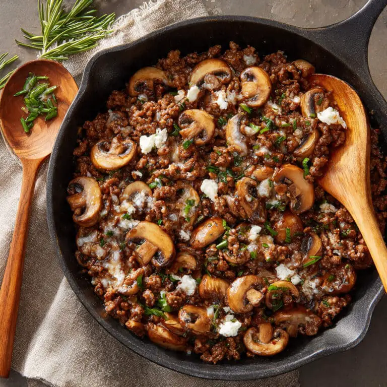 Easy Low-Carb Beef and Mushroom Skillet