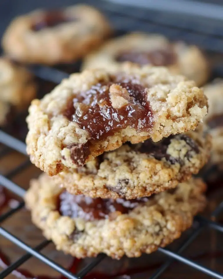 Chocolate Streusel Cookies with Quince Jam