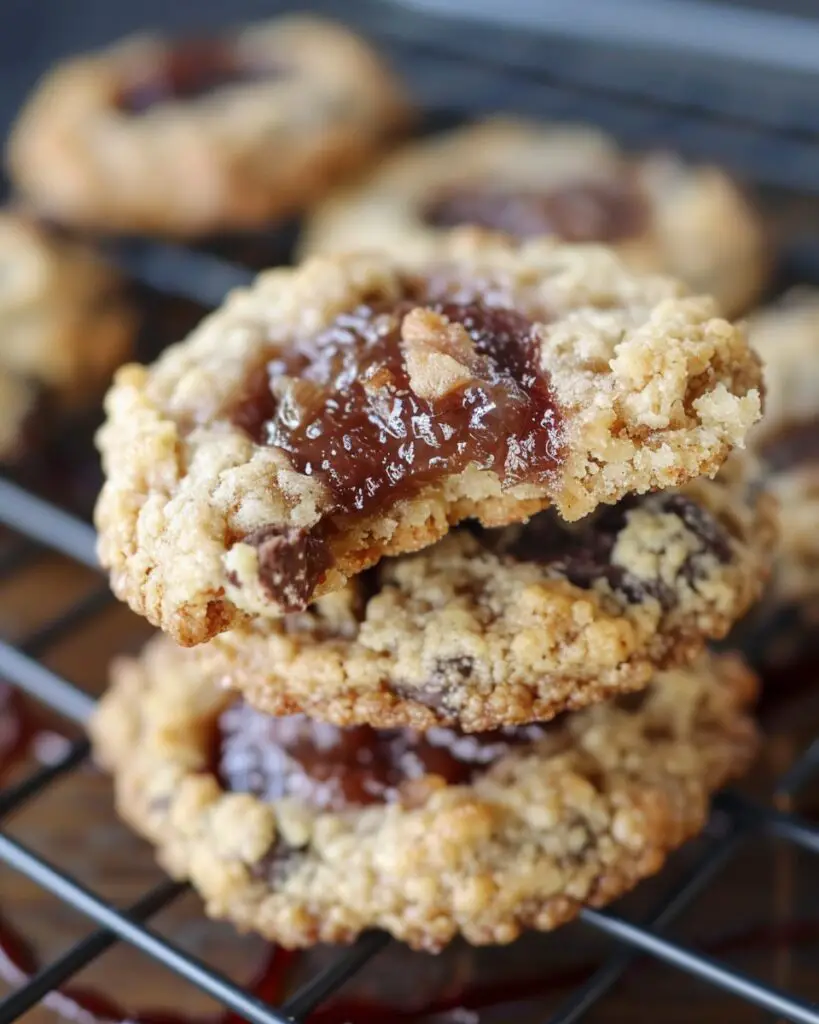 Chocolate Streusel Cookies with Quince Jam