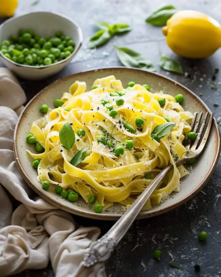 Tagliatelle with Asparagus & Peas