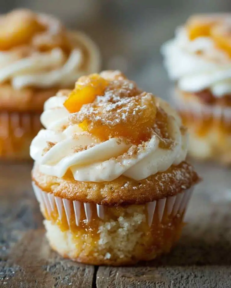Peach Cobbler Cupcakes