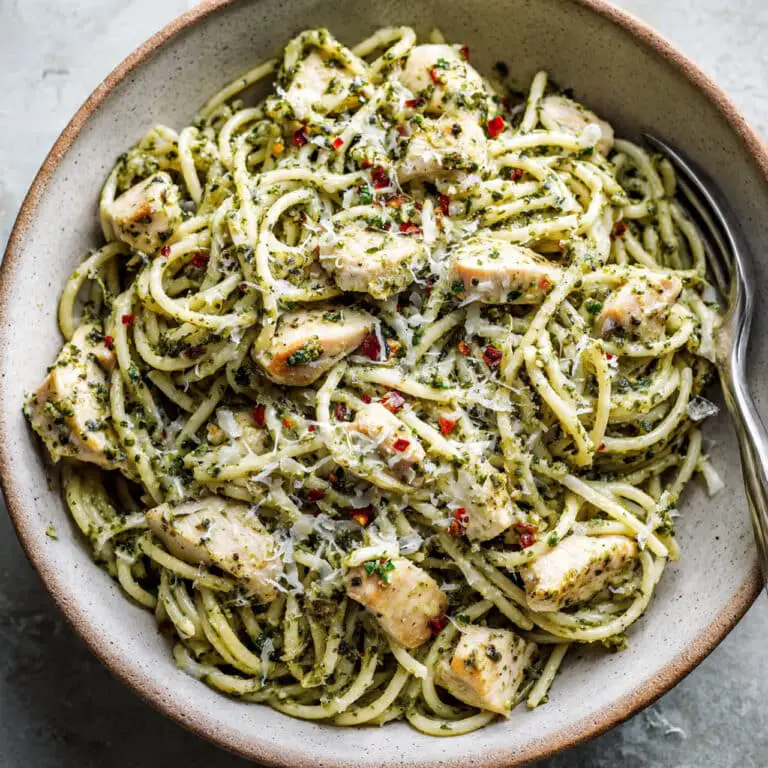 Creamy Chicken Pesto Pasta