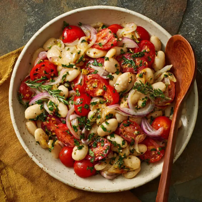Easy Caprese White Bean Salad