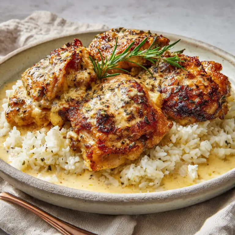 Indulgent Creamy Garlic Parmesan Chicken Thighs