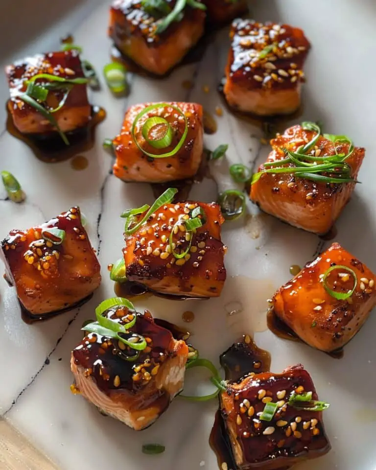 Irresistible Honey Sriracha Glazed Salmon Bites