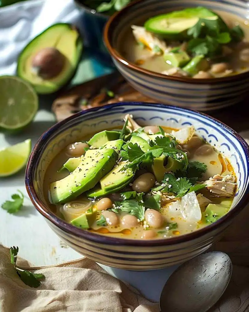 Avocado & White Bean Chicken Soup