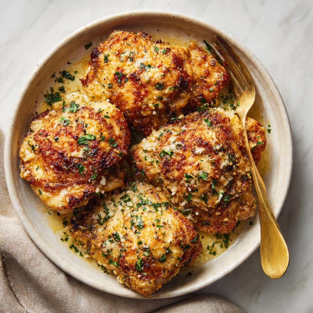 Garlic Parmesan Chicken Thighs