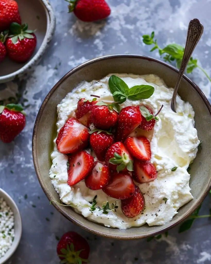 Whipped Feta with Roasted Strawberries