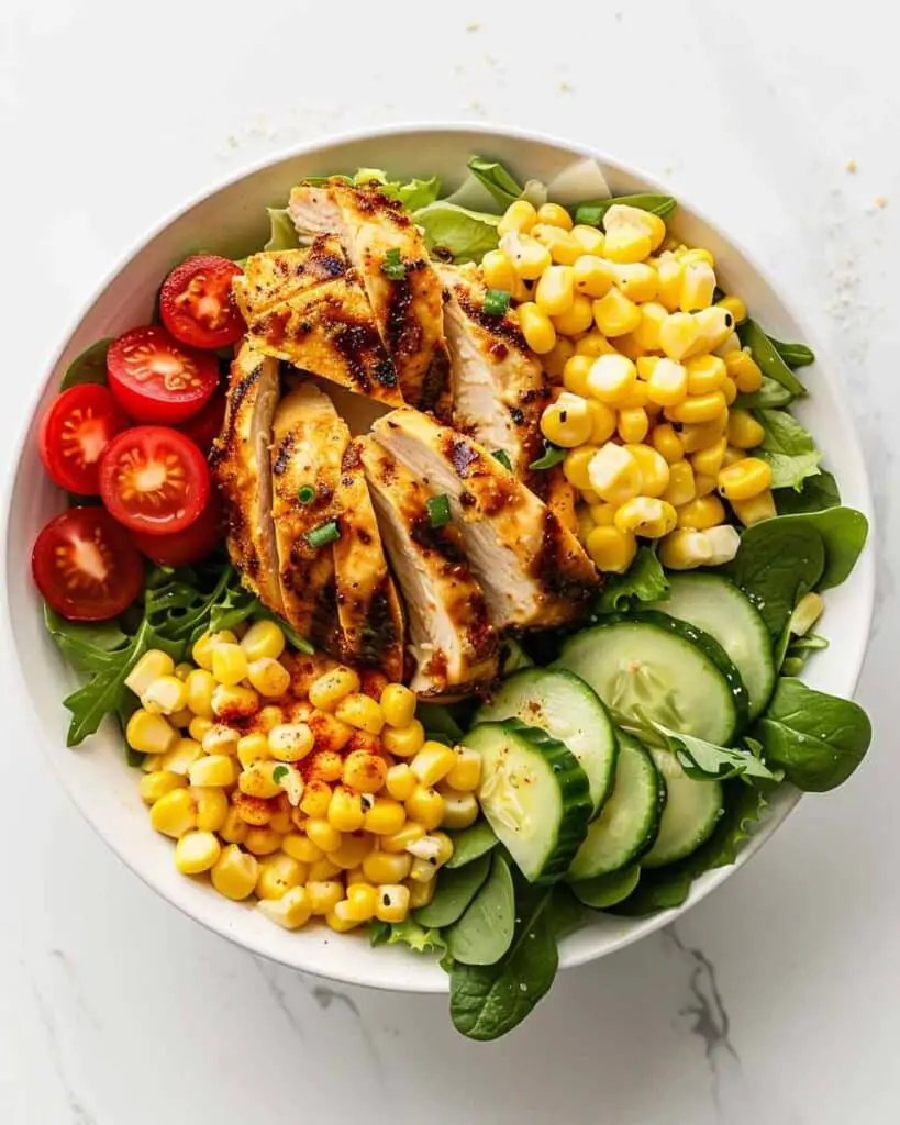 Street Corn Creamy Cucumber Chicken Salad