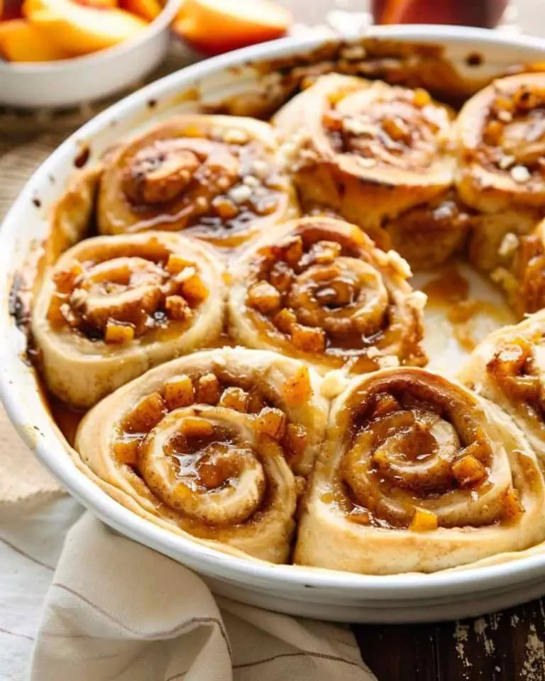 Peach Pie Cinnamon Rolls