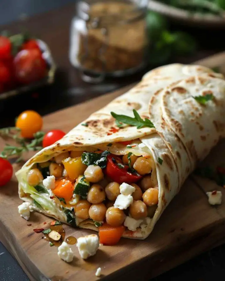 Chickpea & Feta Wrap with Veggies