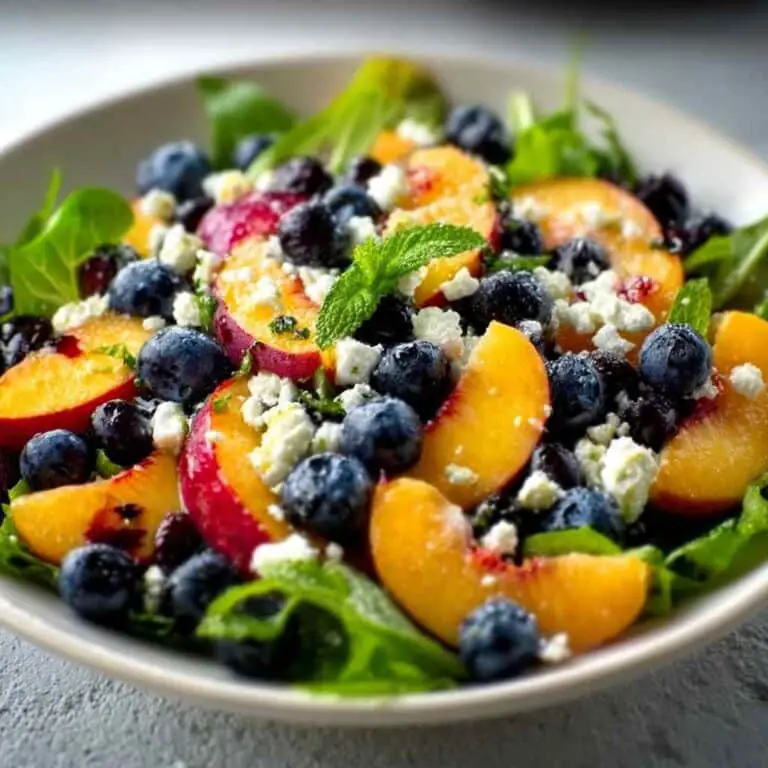 Blueberry Peach Feta Salad
