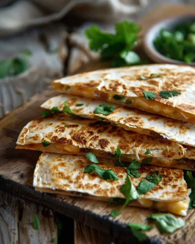 Cheese Crusted Quesadillas