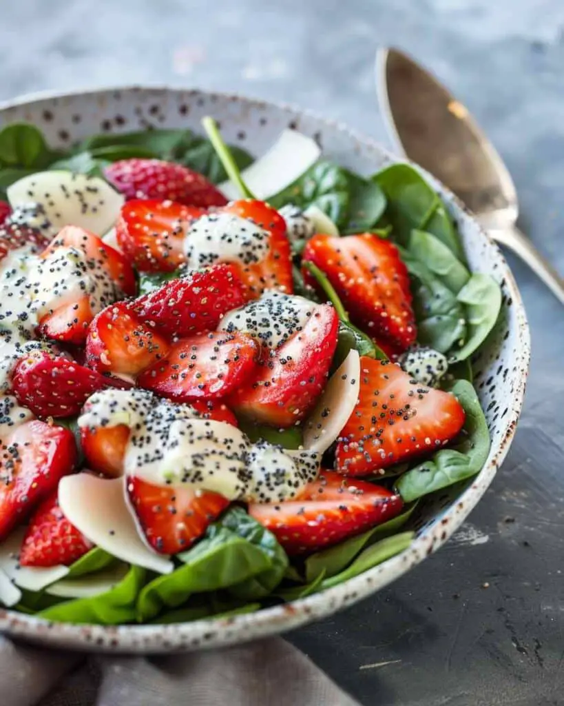 Strawberry Spinach Salad with Poppy Seed Dressing