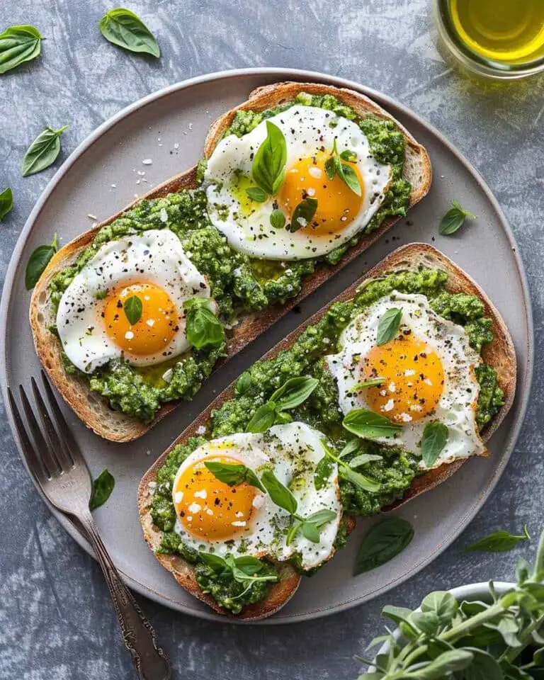 Pesto & Scrambled Eggs on Toast