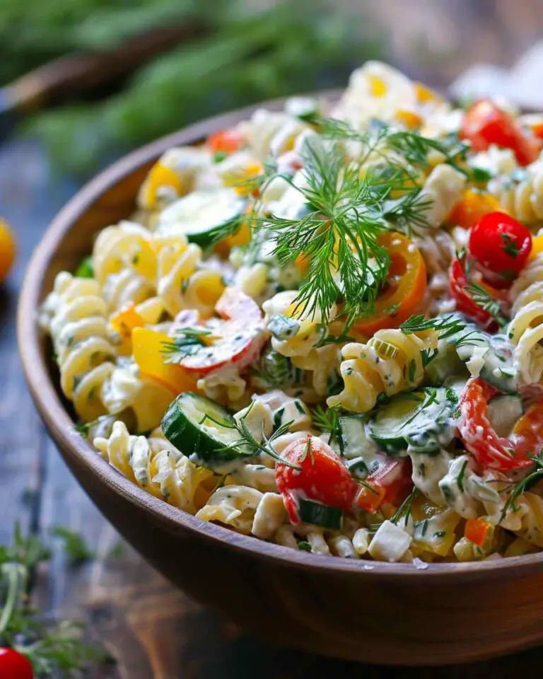 Greek Yogurt Ranch Pasta Salad